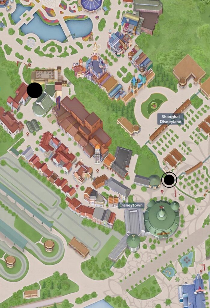 上海ディズニーランド　アーリーの入場場所説明地図